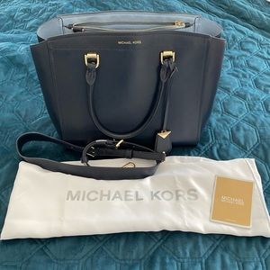 Navy Michael Kors Tote